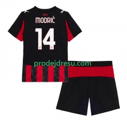 AC Milán Dresy Fotbal Modrić Luca 14 Dětský Domácí 2025-2026 Krátký rukáv
