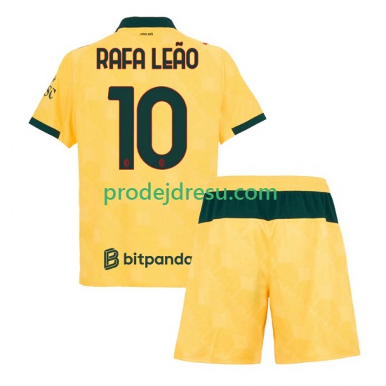 AC Milán Dresy Fotbal Rafael Leao 10 Dětský Alternativní 2025-2026 Krátký rukáv