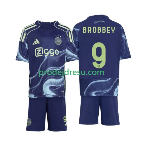 AFC Ajax Dresy Fotbal Brian Brobbey 9 Dětský Venkovní 2025-2026 Krátký rukáv