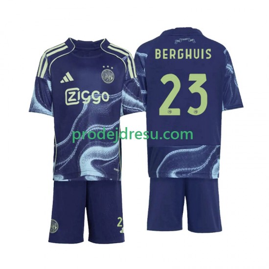AFC Ajax Dresy Fotbal Steven Berghuis 23 Dětský Venkovní 2025-2026 Krátký rukáv