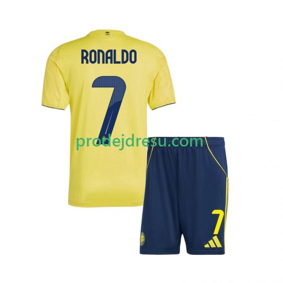 Dresy Fotbal Al Nassr Cristiano Ronaldo 7 Dětský Domácí 2025-2026 Krátký rukáv