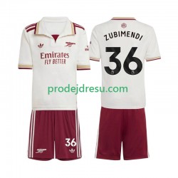 Arsenal Dresy Fotbal Martin Zubimendi 36 Dětský Alternativní 2025-2026 Krátký rukáv