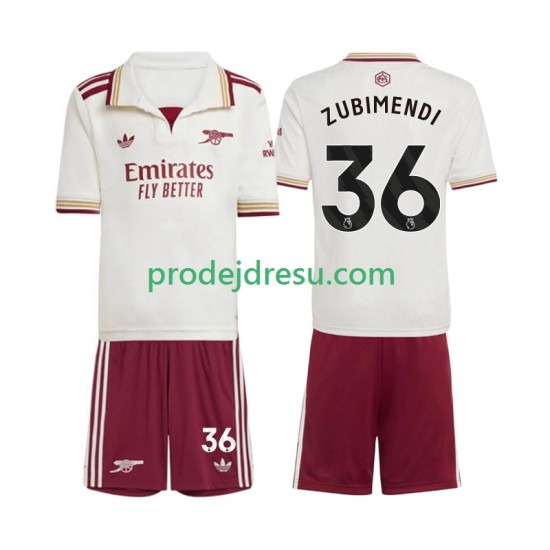 Arsenal Dresy Fotbal Martin Zubimendi 36 Dětský Alternativní 2025-2026 Krátký rukáv