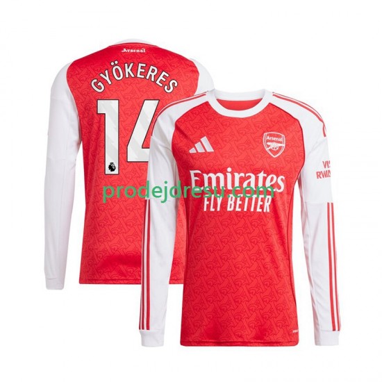 Arsenal Dresy Fotbal Viktor Gyokeres 14 Muž Domácí 2025-2026 Dlouhý rukáv