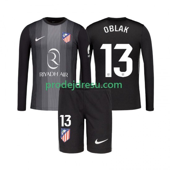 Atlético Madrid Dresy Fotbal Jan Oblak 13 Brankářské Dětský Venkovní 2025-2026 Dlouhý rukáv