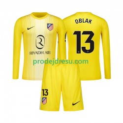 Atlético Madrid Dresy Fotbal Jan Oblak 13 Brankářské Dětský Domácí 2025-2026 Dlouhý rukáv