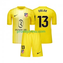 Atlético Madrid Dresy Fotbal Jan Oblak 13 Brankářské Dětský Domácí 2025-2026 Krátký rukáv