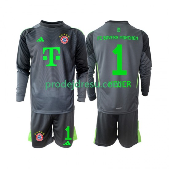 FC Bayern Mnichov Dresy Fotbal Neuer 1 Brankářské Dětský Venkovní 2025-2026 Dlouhý rukáv