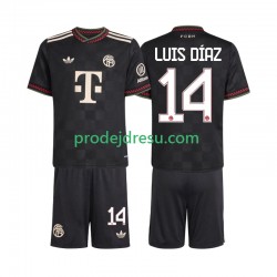 FC Bayern Mnichov Dresy Fotbal Luis Diaz 14 Dětský Alternativní 2025-2026 Krátký rukáv