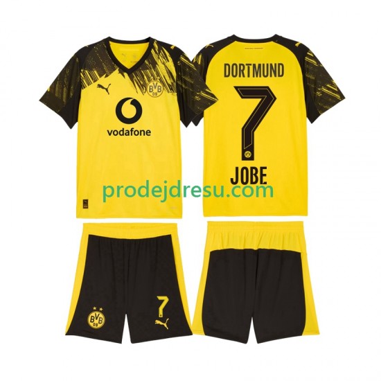 Borussia Dortmund Dresy Fotbal Jobe Bellingham 7 Dětský Domácí 2025-2026 Krátký rukáv