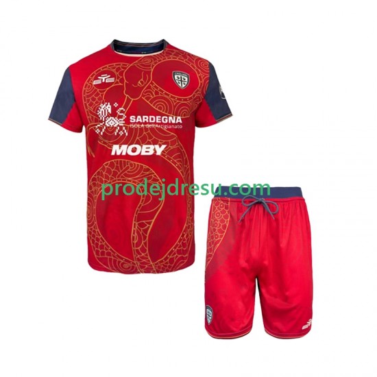 Cagliari Dresy Fotbal Special Dětský Domácí 2025-2026 Krátký rukáv
