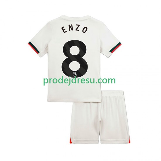 Chelsea Dresy Fotbal Enzo Fernandez 8 Dětský Venkovní 2025-2026 Krátký rukáv