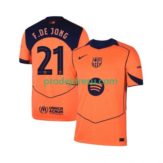 FC Barcelona Dresy Fotbal Frenkie de Jong 21 UCL Muž Alternativní 2025-2026 Krátký rukáv