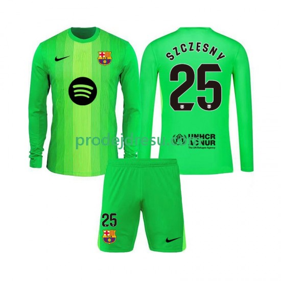 FC Barcelona Dresy Fotbal Szczesny 25 Brankářské Dětský Domácí 2025-2026 Dlouhý rukáv