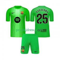 FC Barcelona Dresy Fotbal Szczesny 25 Brankářské Dětský Domácí 2025-2026 Krátký rukáv