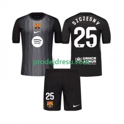 FC Barcelona Dresy Fotbal Szczesny 25 Brankářské Dětský Alternativní 2025-2026 Krátký rukáv