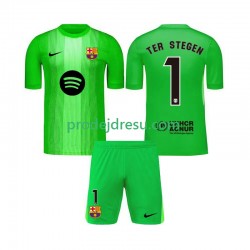 FC Barcelona Dresy Fotbal Ter Stegen 1 Brankářské Dětský Domácí 2025-2026 Krátký rukáv