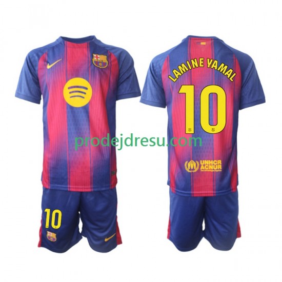 FC Barcelona Dresy Fotbal Lamine Yamal 10 Dětský Domácí 2025-2026 Krátký rukáv