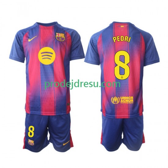 FC Barcelona Dresy Fotbal Pedri 8 Dětský Domácí 2025-2026 Krátký rukáv