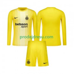 Inter Milán Dresy Fotbal Brankářské Dětský Venkovní 2025-2026 Dlouhý rukáv