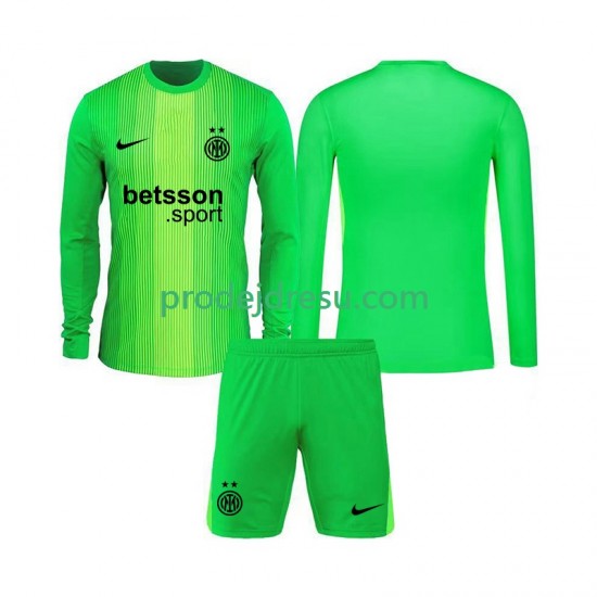 Inter Milán Dresy Fotbal Brankářské Dětský Alternativní 2025-2026 Dlouhý rukáv