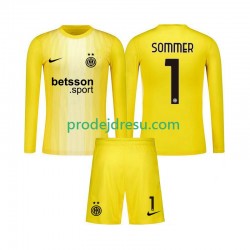 Inter Milán Dresy Fotbal Yann Sommer 1 Brankářské Dětský Venkovní 2025-2026 Dlouhý rukáv