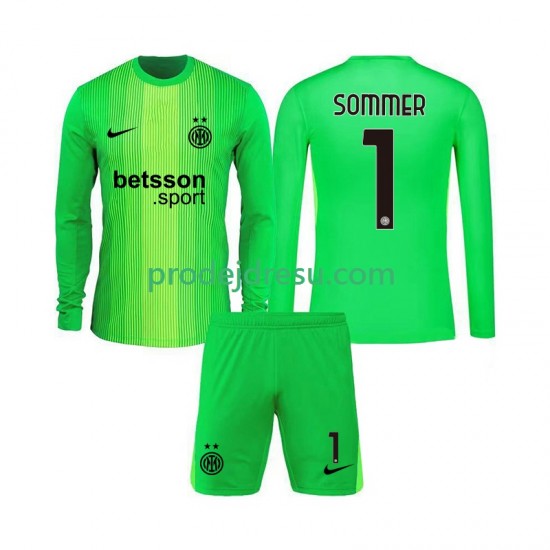 Inter Milán Dresy Fotbal Yann Sommer 1 Brankářské Dětský Alternativní 2025-2026 Dlouhý rukáv