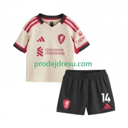 Liverpool Dresy Fotbal Federico Chiesa 14 Dětský Venkovní 2025-2026 Krátký rukáv