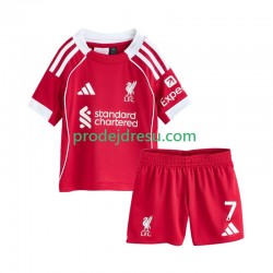 Liverpool Dresy Fotbal Florian Wirtz 7 Dětský Domácí 2025-2026 Krátký rukáv