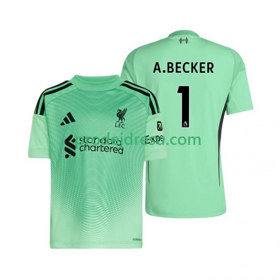 Liverpool Dresy Fotbal Alisson Becker 1 Brankářské Muž Domácí 2025-2026 Krátký rukáv