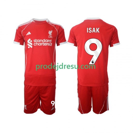 Liverpool Dresy Fotbal ISAK 9 Dětský Domácí 2025-2026 Krátký rukáv