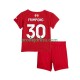 Liverpool Dresy Fotbal Jeremie Frimpong 30 Dětský Domácí 2025-2026 Krátký rukáv