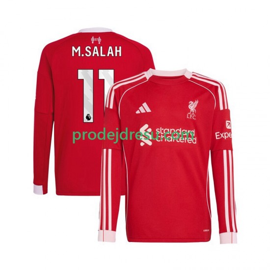 Liverpool Dresy Fotbal Mohamed Salah 11 Muž Domácí 2025-2026 Dlouhý rukáv