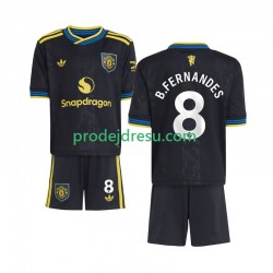 Manchester United Dresy Fotbal Bruno Fernandes 8 Dětský Alternativní 2025-2026 Krátký rukáv