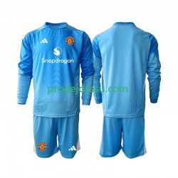 Manchester United Dresy Fotbal Brankářské Dětský Domácí 2025-2026 Dlouhý rukáv