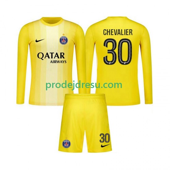 Paris Saint-Germain Dresy Fotbal Lucas Chevalier 30 Brankářské Dětský Alternativní 2025-2026 Dlouhý rukáv