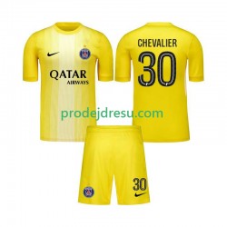 Paris Saint-Germain Dresy Fotbal Lucas Chevalier 30 Brankářské Dětský Alternativní 2025-2026 Krátký rukáv