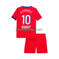 Paris Saint-Germain Dresy Fotbal Ousmane Dembele 10 Dětský Alternativní 2025-2026 Krátký rukáv