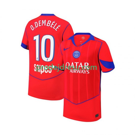 Paris Saint-Germain Dresy Fotbal Ousmane Dembele 10 Muž Alternativní 2025-2026 Krátký rukáv