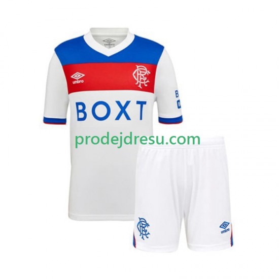 Rangers Dresy Fotbal Dětský Venkovní 2025-2026 Krátký rukáv