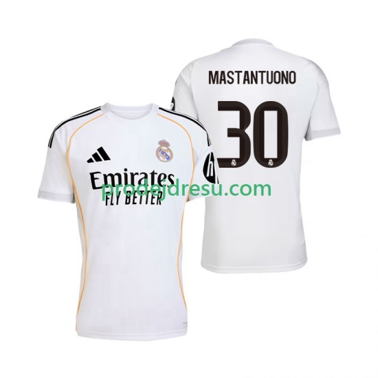 Real Madrid Dresy Fotbal Mastantuono 30 Muž Domácí 2025-2026 Krátký rukáv