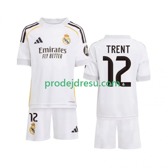 Real Madrid Dresy Fotbal Trent Alexander-Arnold 12 Dětský Domácí 2025-2026 Krátký rukáv