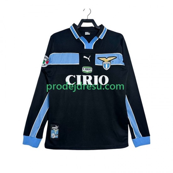 Lazio Řím Dresy Fotbal Retro Muž Venkovní 1998 1999 Dlouhý rukáv