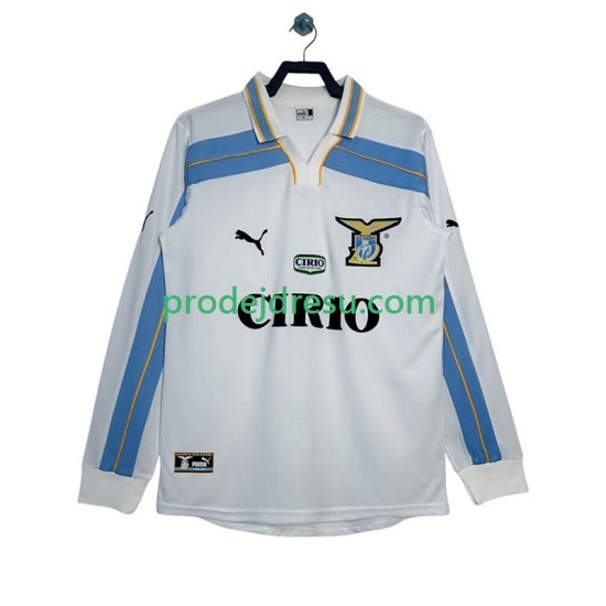 Lazio Řím Dresy Fotbal 2000 Retro Muž Venkovní 1999 Dlouhý rukáv
