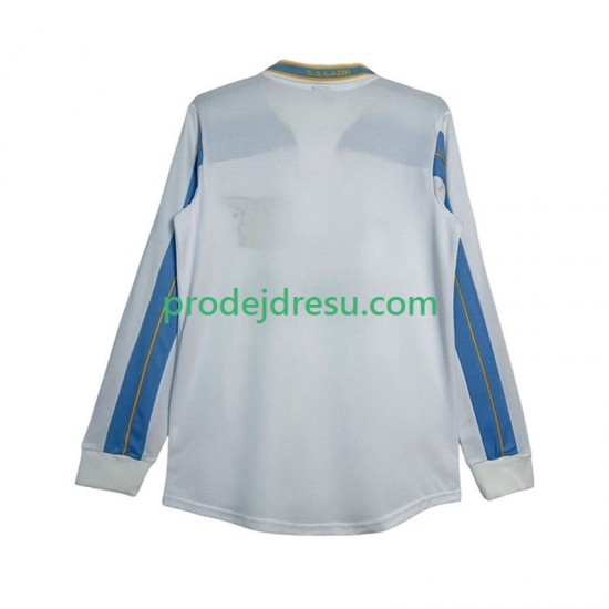 Lazio Řím Dresy Fotbal 2000 Retro Muž Venkovní 1999 Dlouhý rukáv