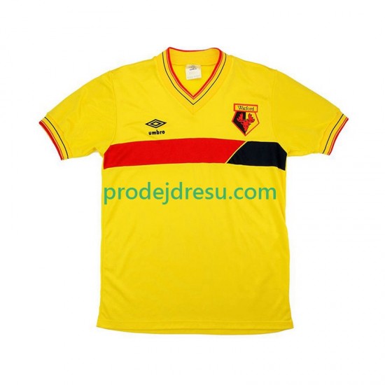 Watford Dresy Fotbal 1985 Retro Muž Domácí Krátký rukáv