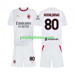 AC Milán Dresy Fotbal Ronaldinho 80 Dětský Venkovní 2026-2027 Krátký rukáv