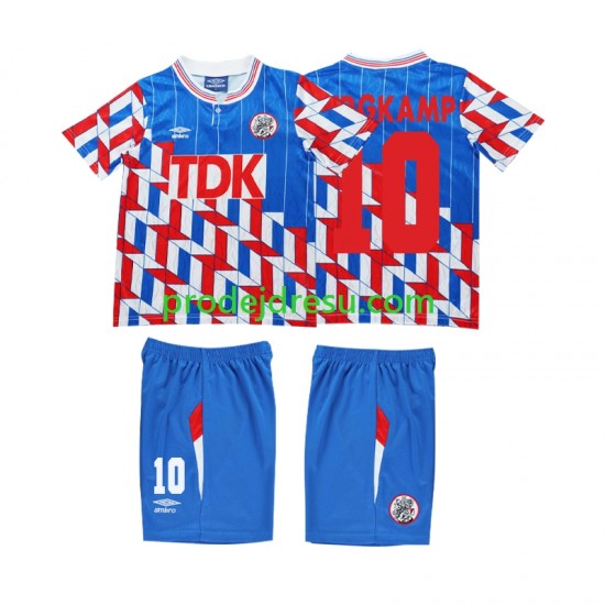 AFC Ajax Dresy Fotbal BERGKAMP 10 1989 1990 Retro Dětský Venkovní Dlouhý rukáv