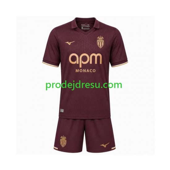 AS Monaco Dresy Fotbal Dětský Venkovní 2026-2027 Krátký rukáv