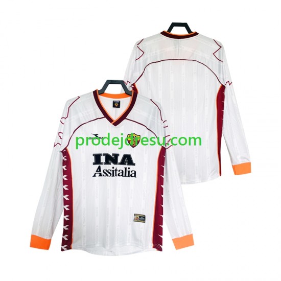 AS Řím Dresy Fotbal 2000 Retro Muž Venkovní 1999 Dlouhý rukáv